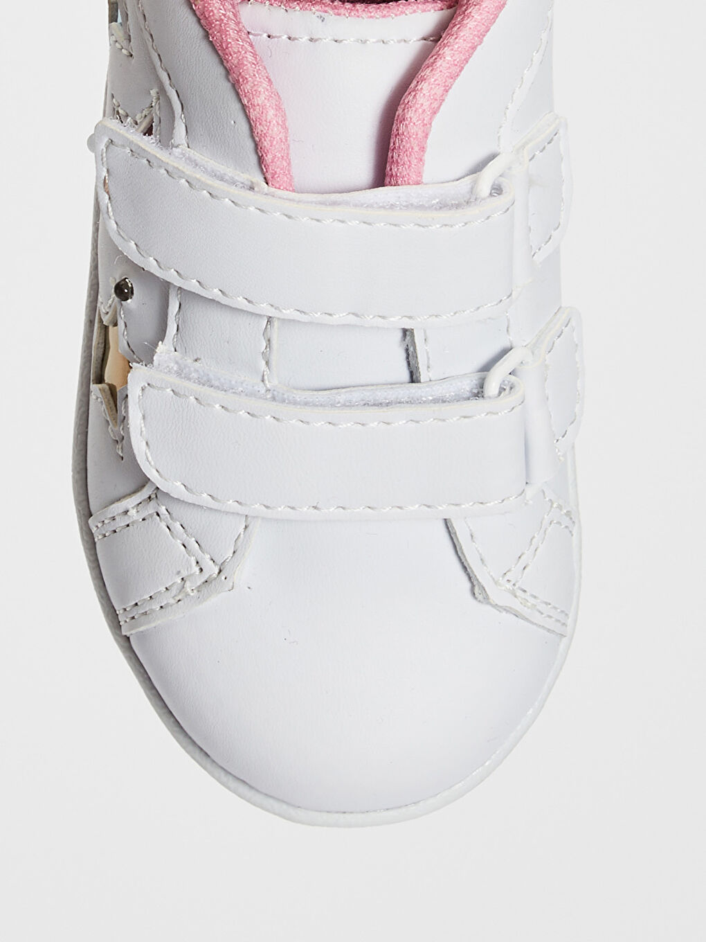 Beyaz Kız Bebek Işıklı Spor Ayakkabı-1