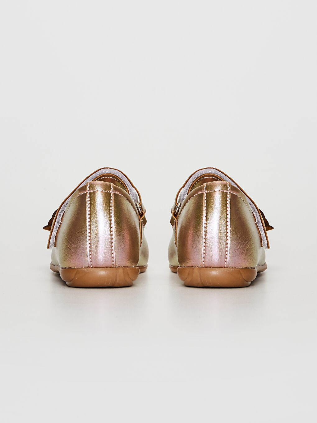 Pembe Kız Çocuk Çiçek Detaylı Babet Ayakkabı-3