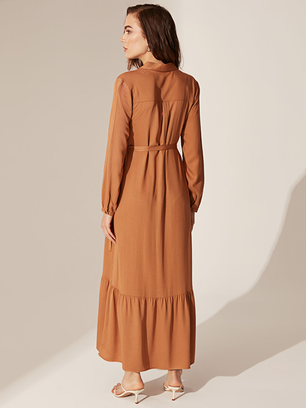 LCWAIKIKI Maternity Long Sleeve Women Shirt Dress -0SN257Z8-QCM