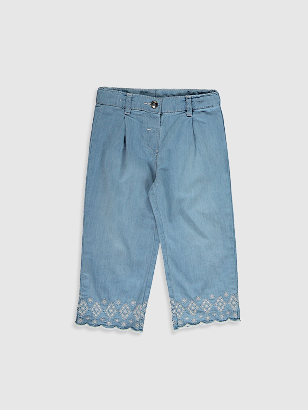 Elasticated Waist Basic Baby Girls' Jeans