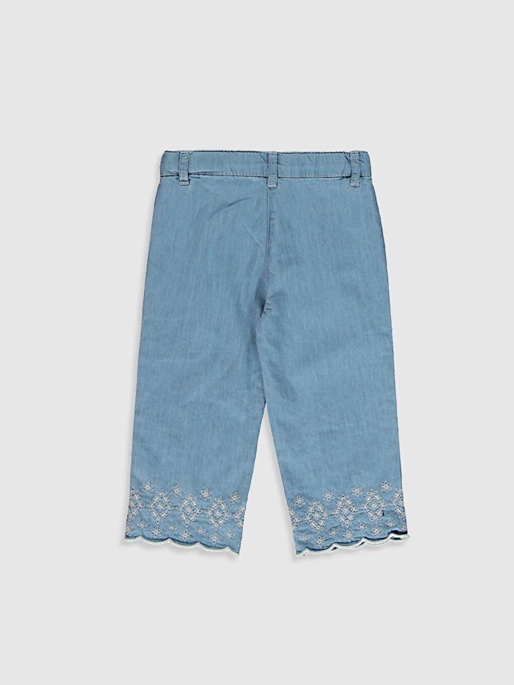 Elasticated Waist Basic Baby Girls' Jeans-1