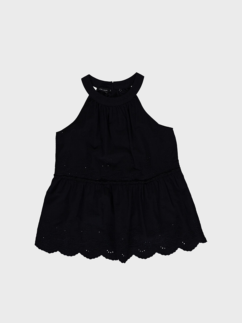 Halter Neck Embroidered Women's Blouse-1