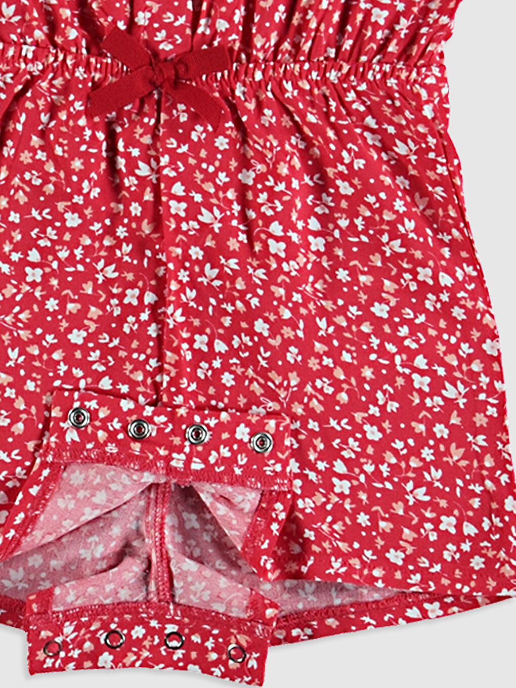 Kırmızı Kız Bebek Baskılı Tulum-2