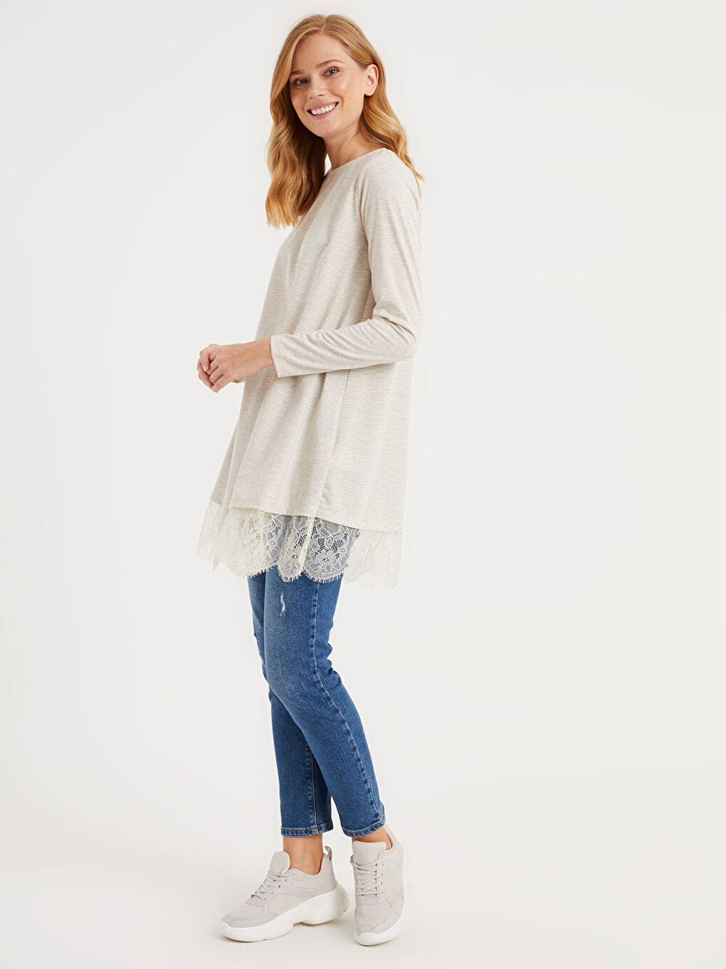 Lace Detailed Maternity Tunic-2