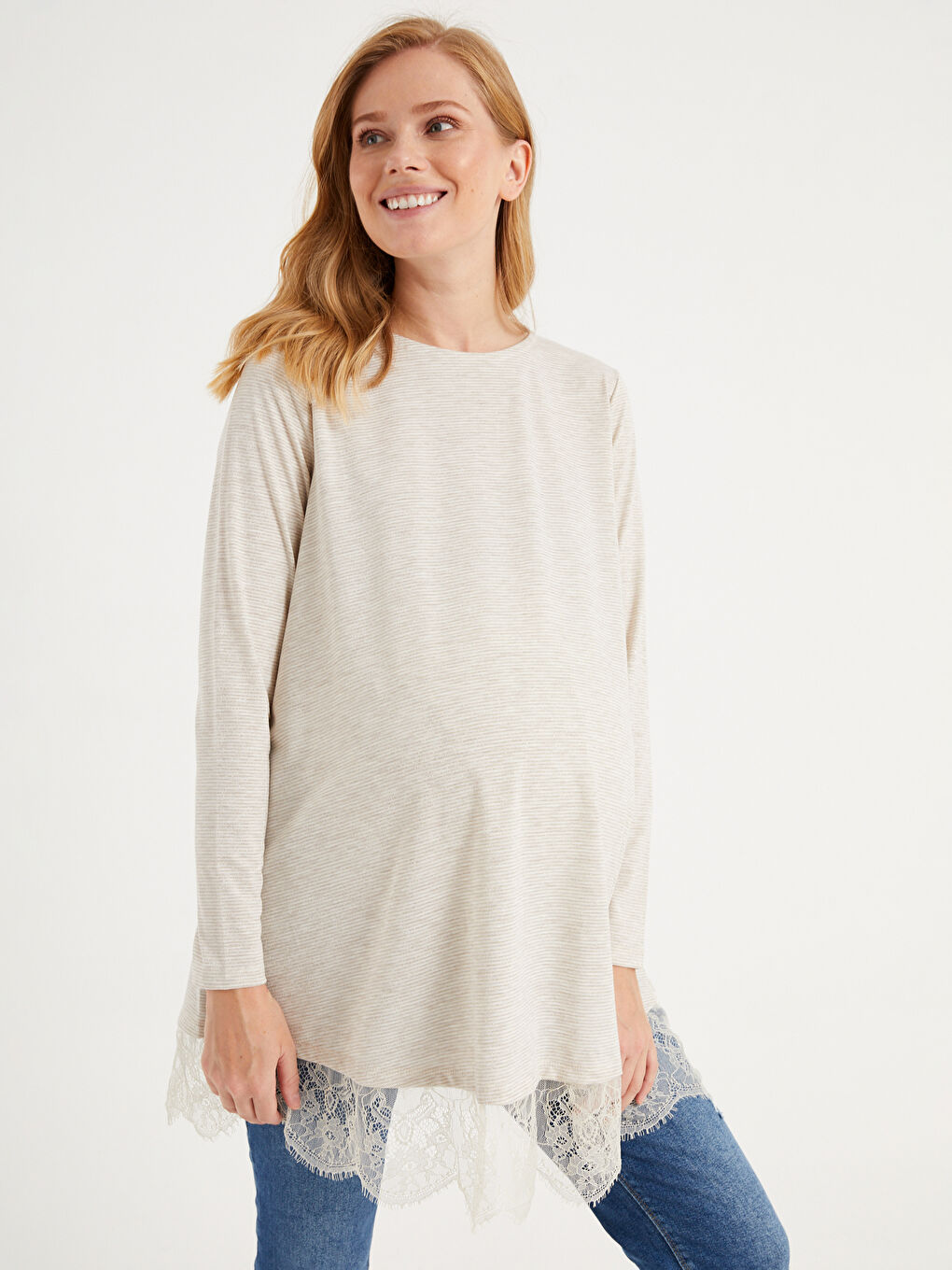Lace Detailed Maternity Tunic