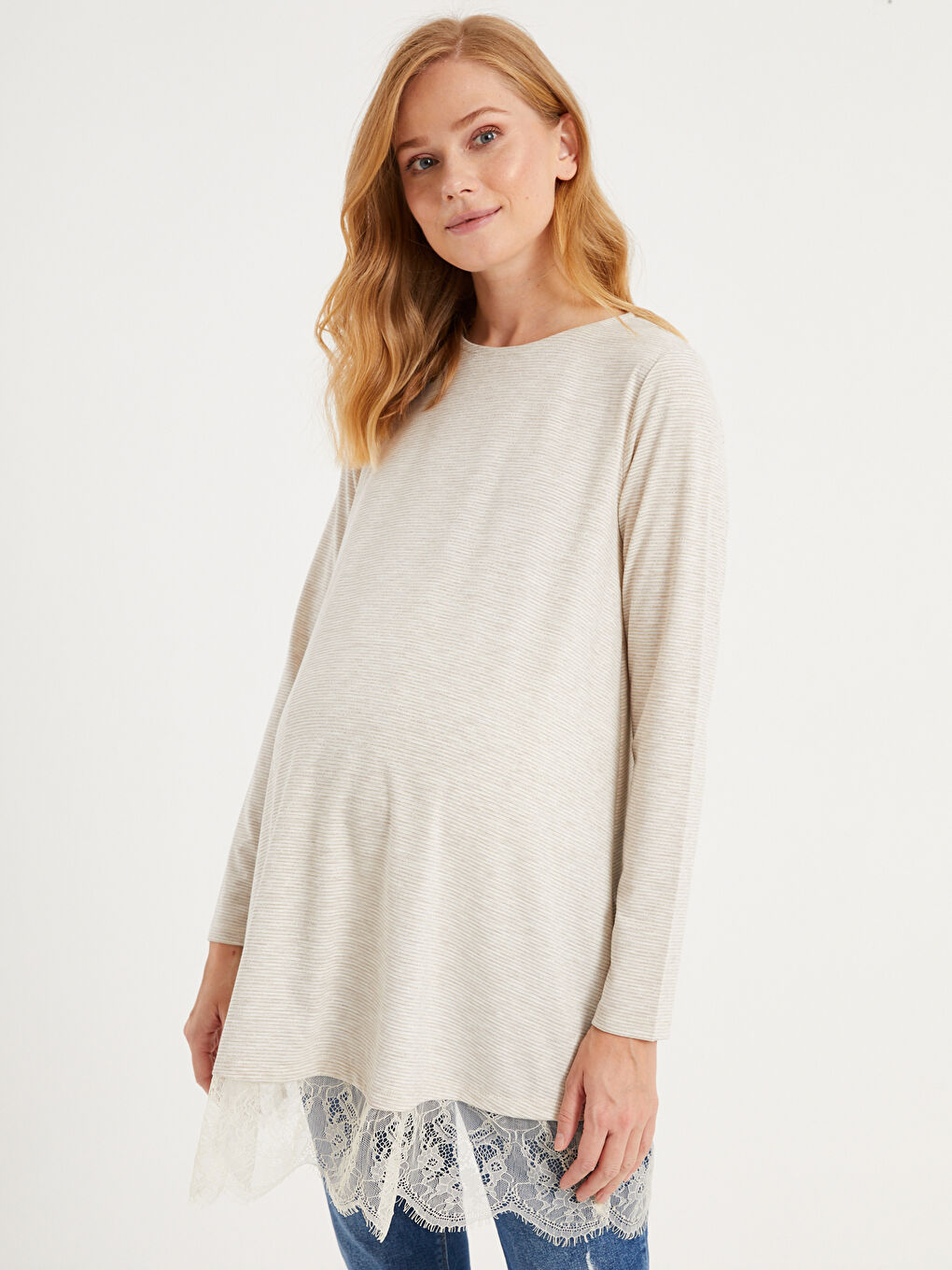 Lace Detailed Maternity Tunic-3