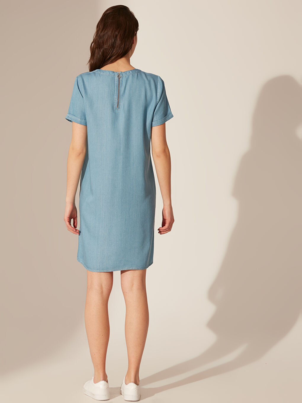 BEŽ Teksas haljina Žena-8