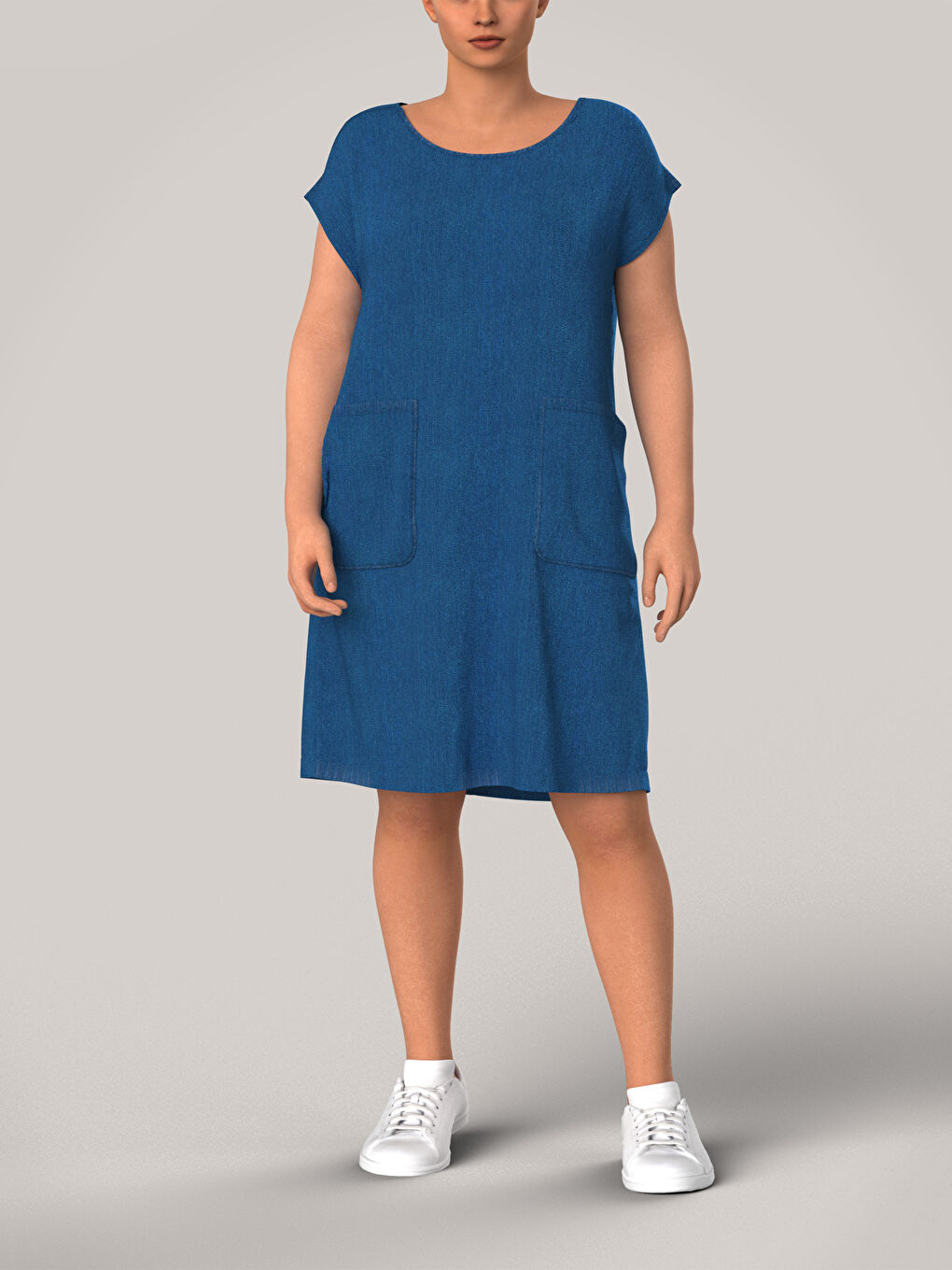 Women's Sleeveless Jean Dress-4