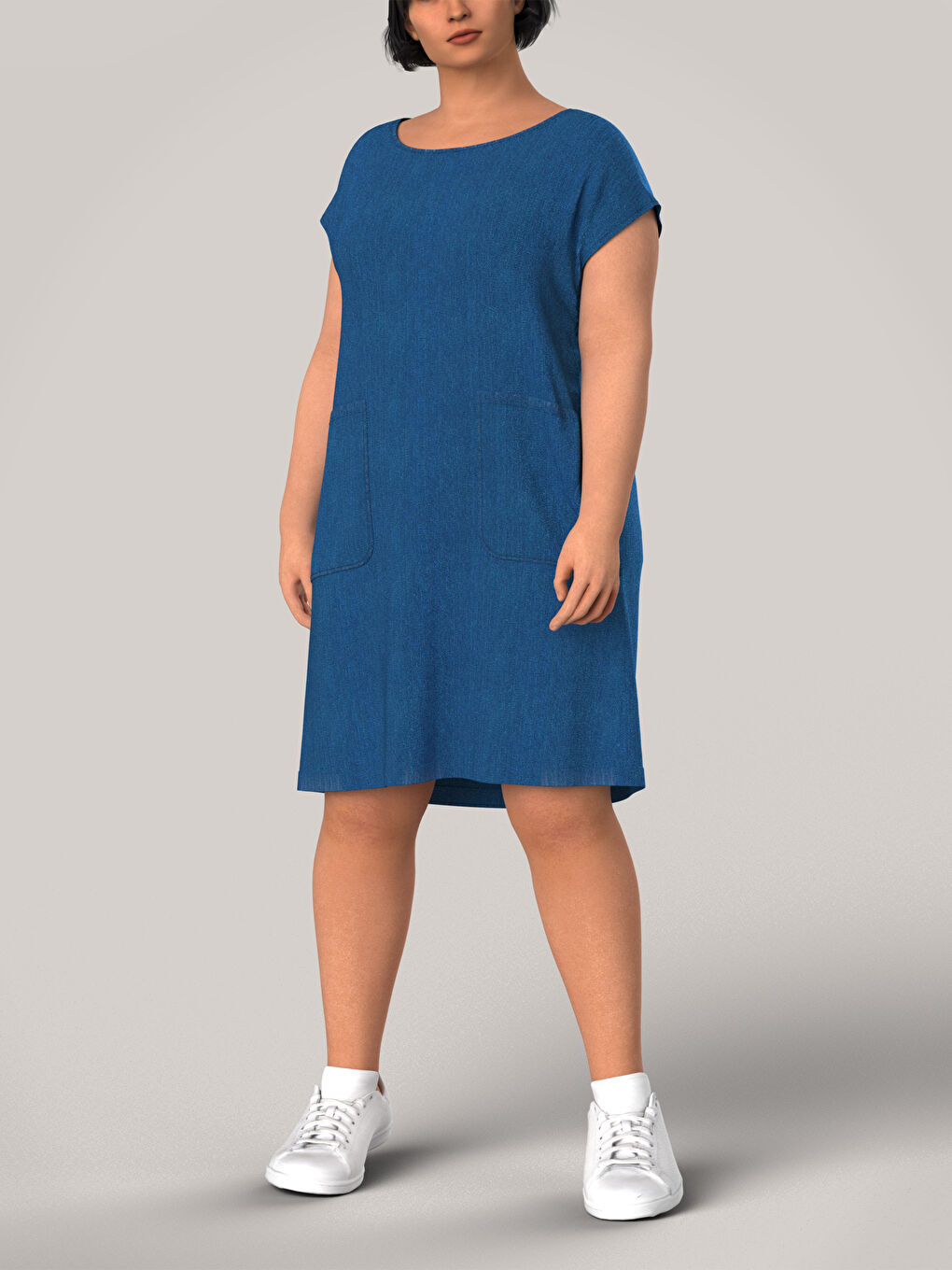 Women's Sleeveless Jean Dress-5