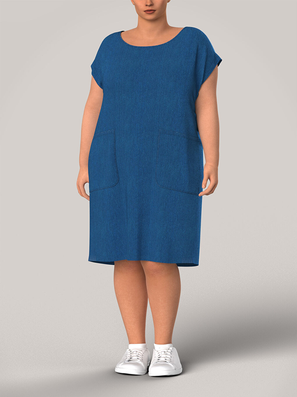 Women's Sleeveless Jean Dress-6