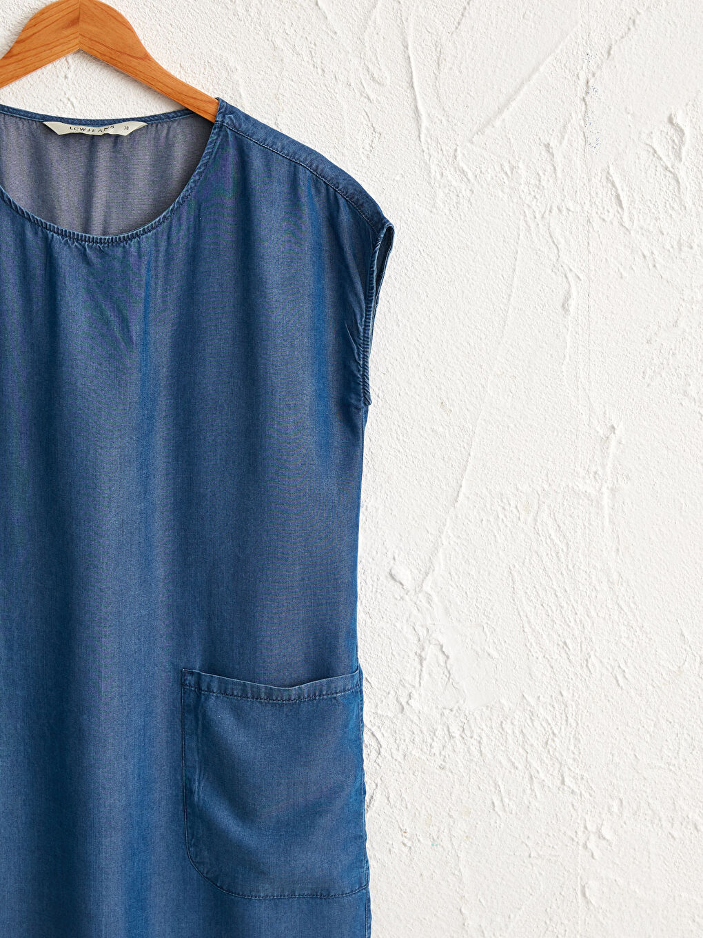Women's Sleeveless Jean Dress-8