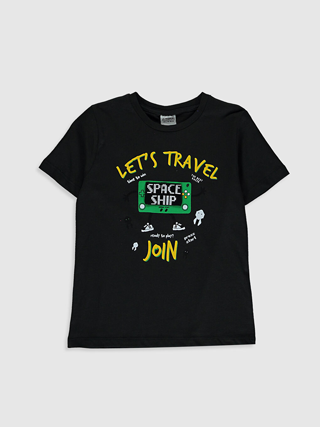 Antrasit Erkek Çocuk Baskılı Pamuklu Tişört