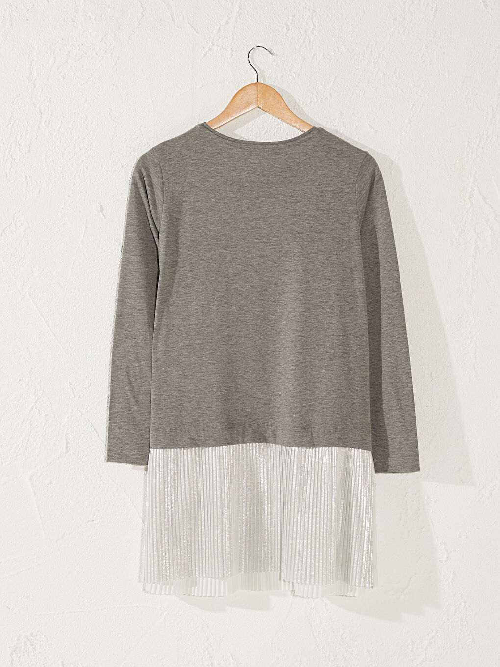 Crew Neck Long Sleeve Maternity Tunic-1