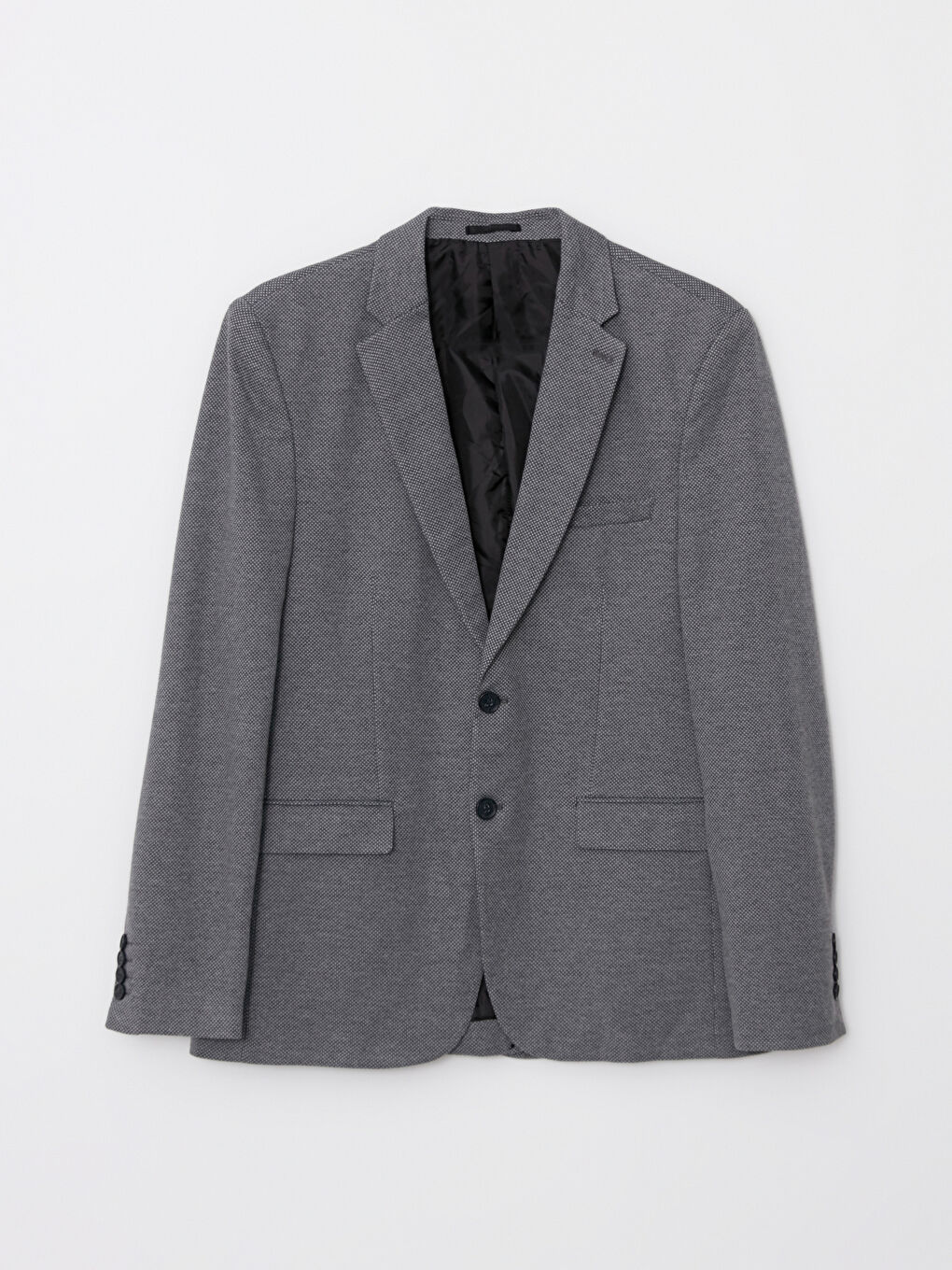 Antrasit Dar Kalıp Erkek Blazer Ceket-4