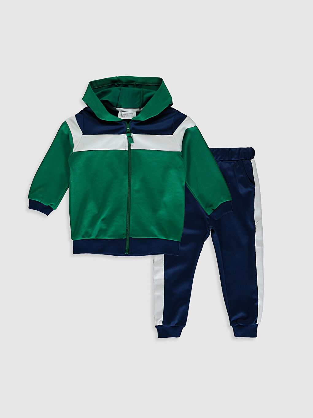 Yeşil Erkek Bebek Baskılı Sweatshirt ve Eşofman Altı