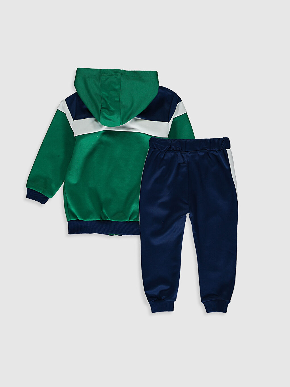 Yeşil Erkek Bebek Baskılı Sweatshirt ve Eşofman Altı-1