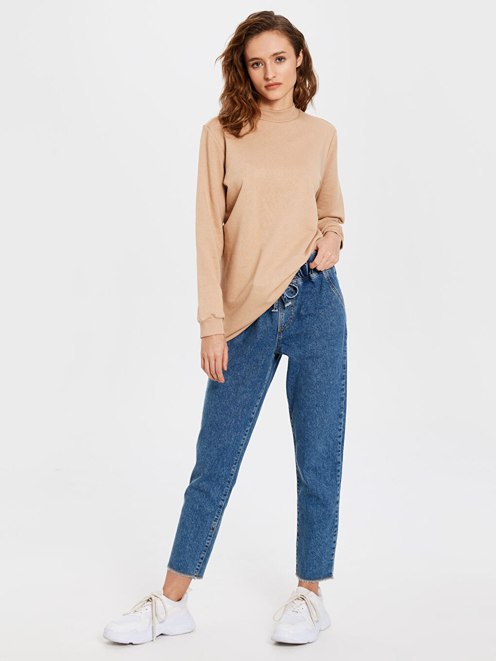 İndigo Rahat Kalıp Kadın Jean-2