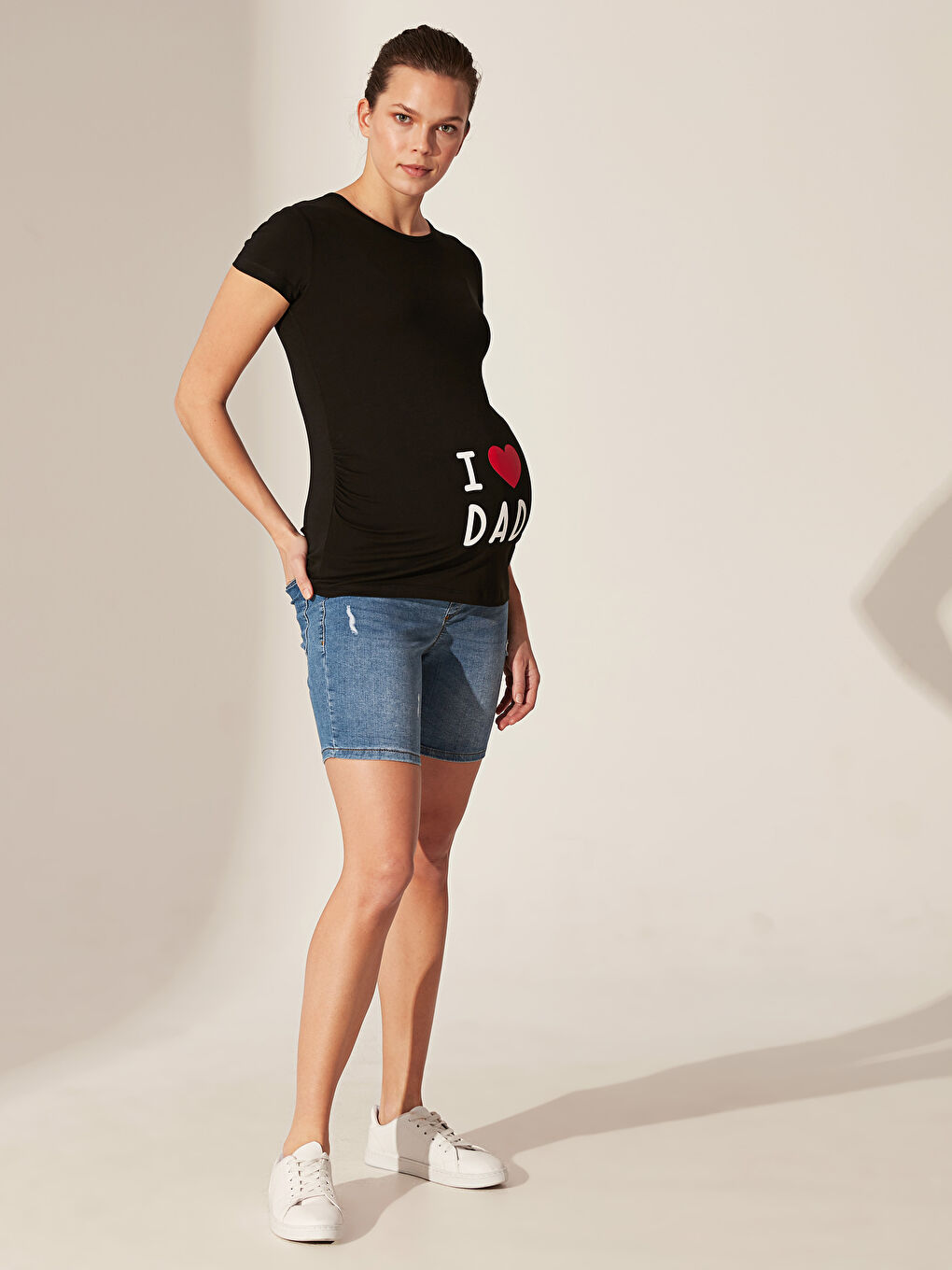 Woman INDIGO Denim Shorts-1