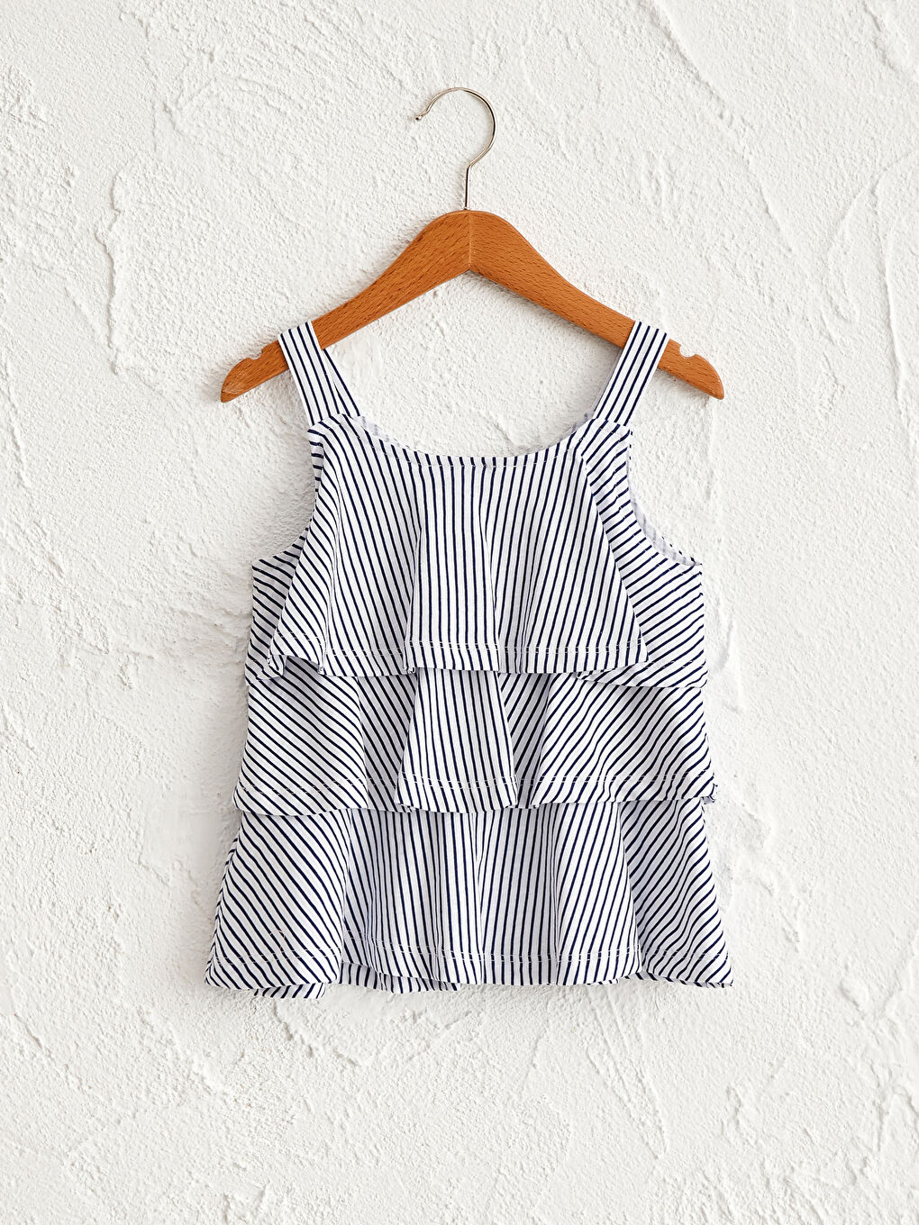 Débardeur à volants à rayures enfant fille