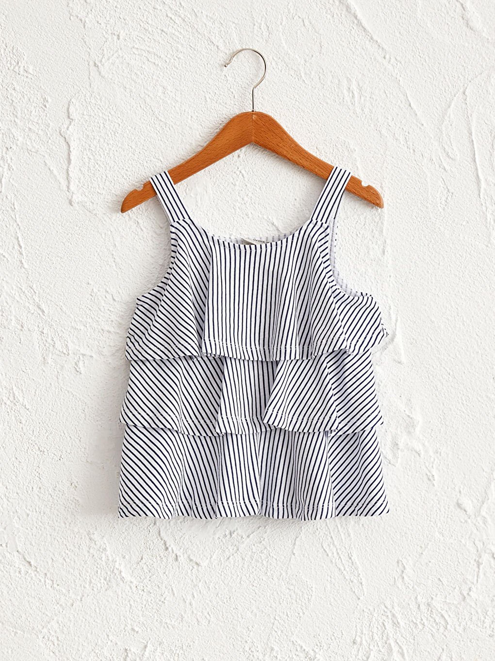 Débardeur à volants à rayures enfant fille-1