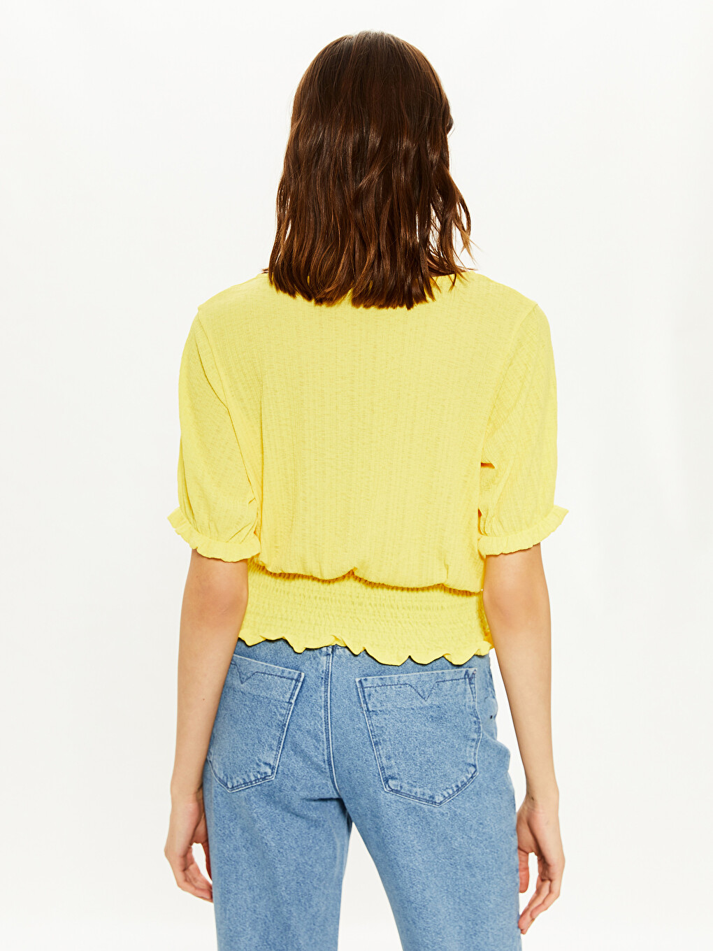 V-neck Short Sleeve Women's T-shirt-4