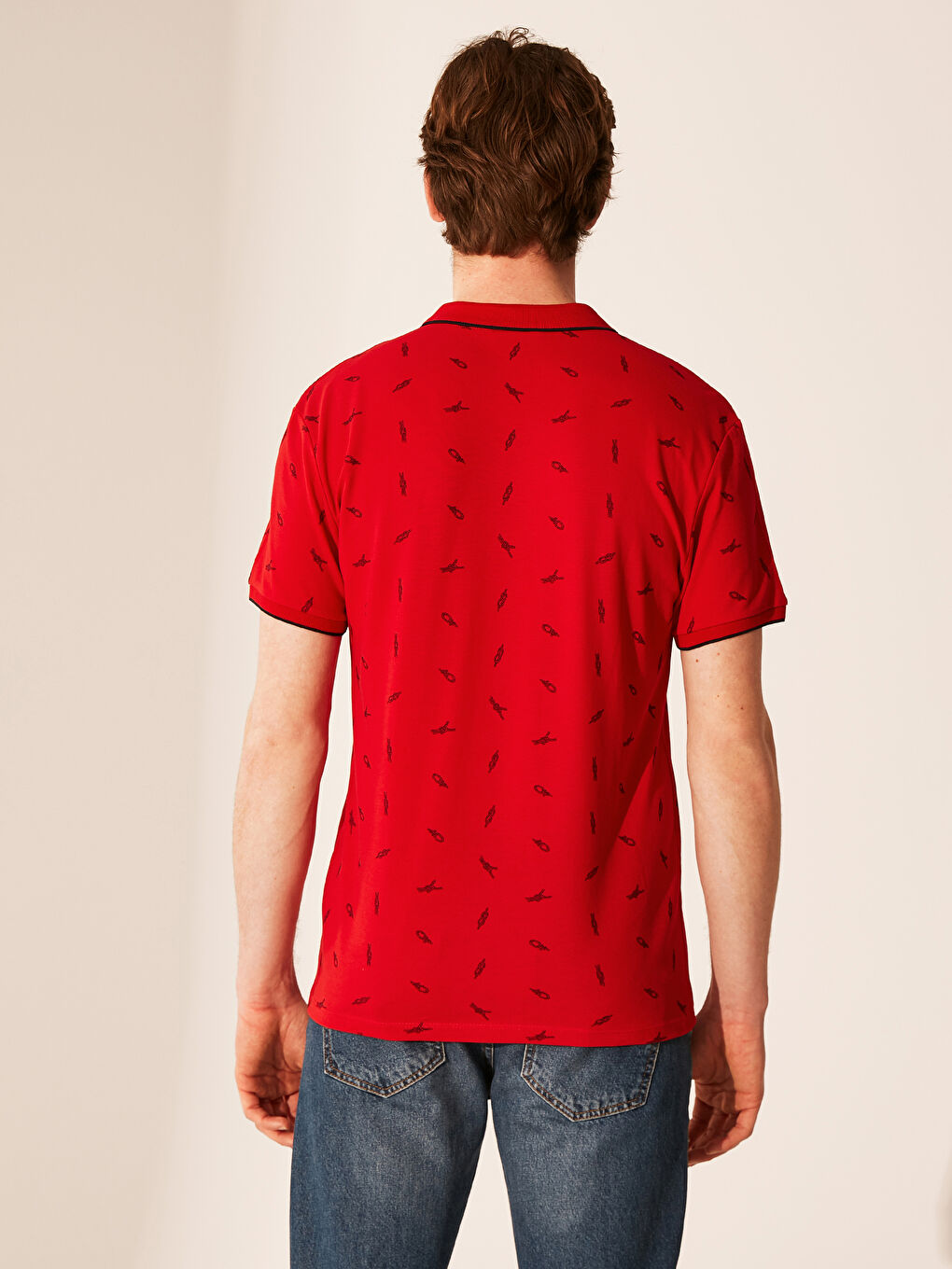 XSIDE Polo Neck Patterned T-Shirt Father and Son Matching -0SO566Z8-KYT