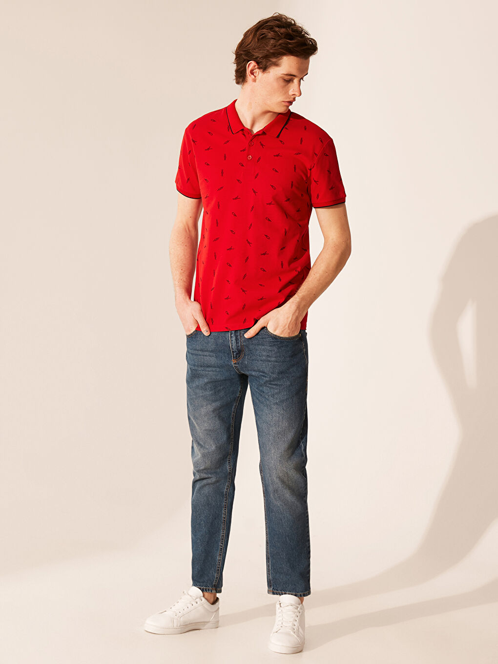 XSIDE Polo Neck Patterned T-Shirt Father and Son Matching -0SO566Z8-KYT