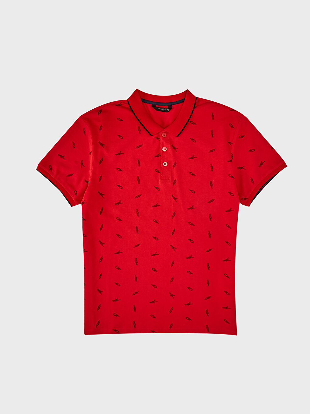 XSIDE Polo Neck Patterned T-Shirt Father and Son Matching -0SO566Z8-KYT