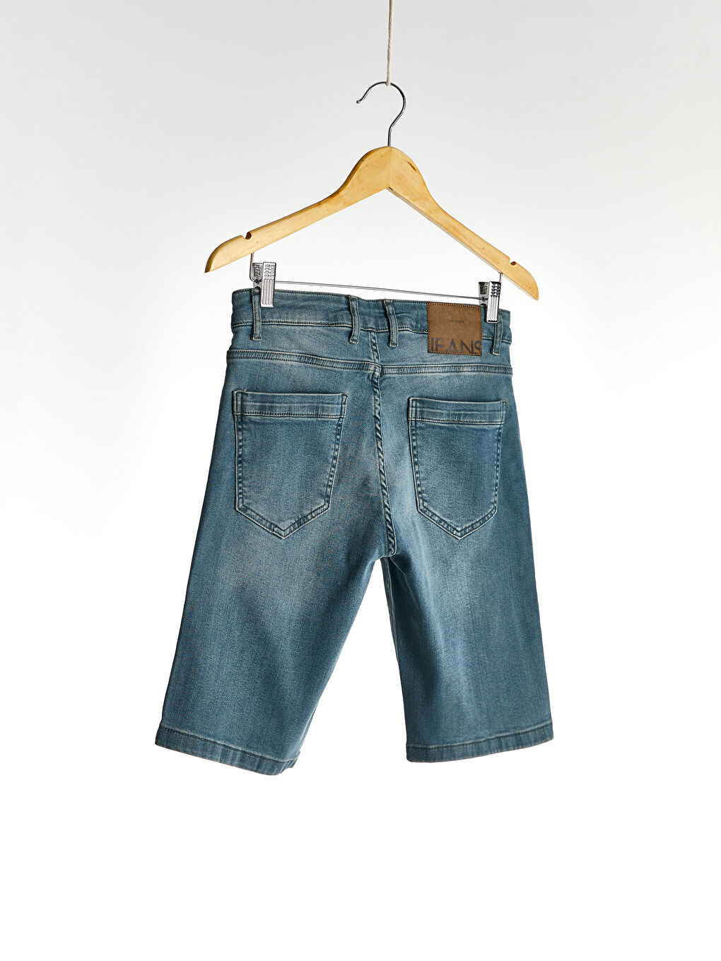 Man GREEN Denim Shorts-1