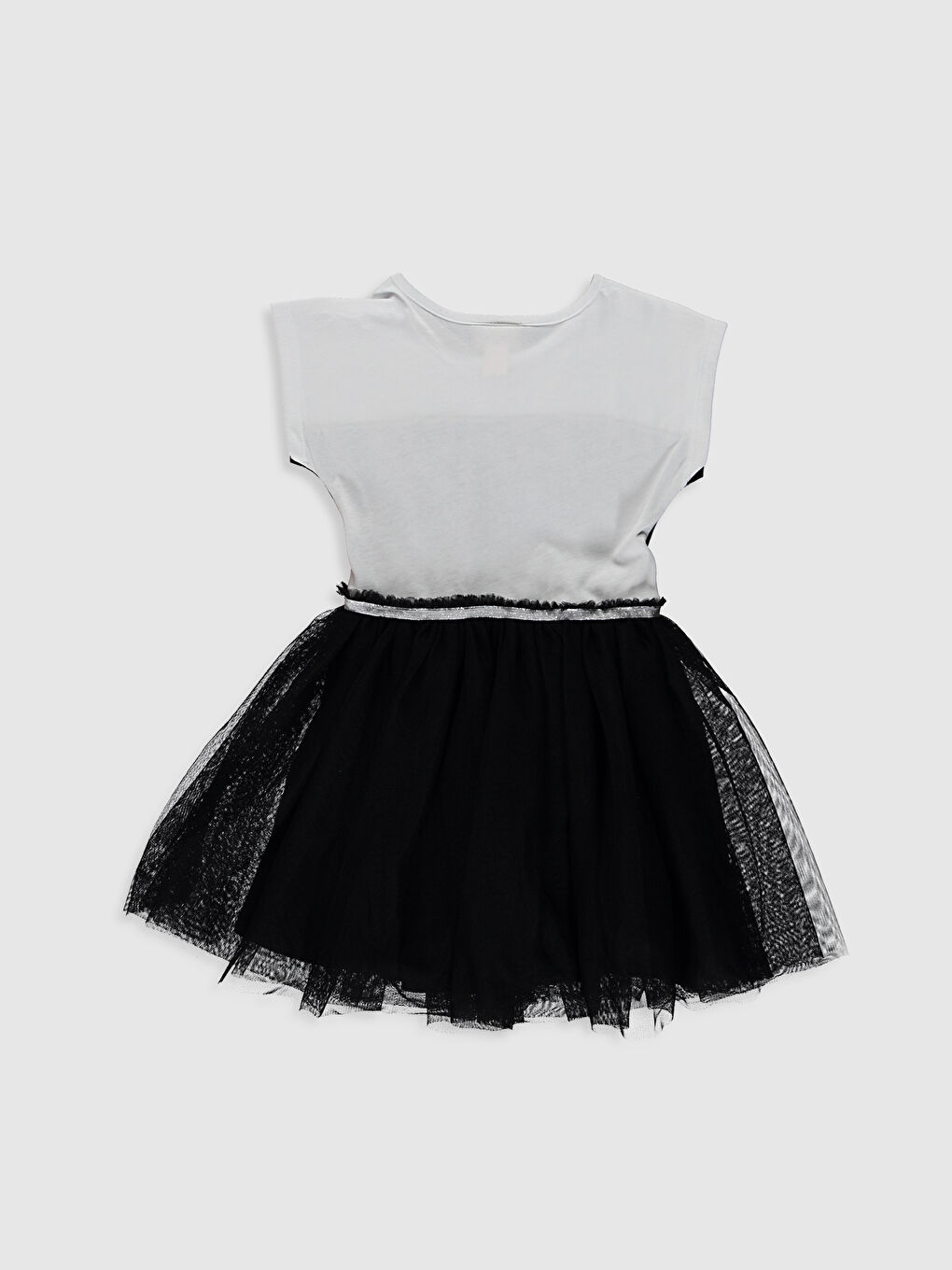 Siyah Kız Çocuk Baskılı Elbise-1