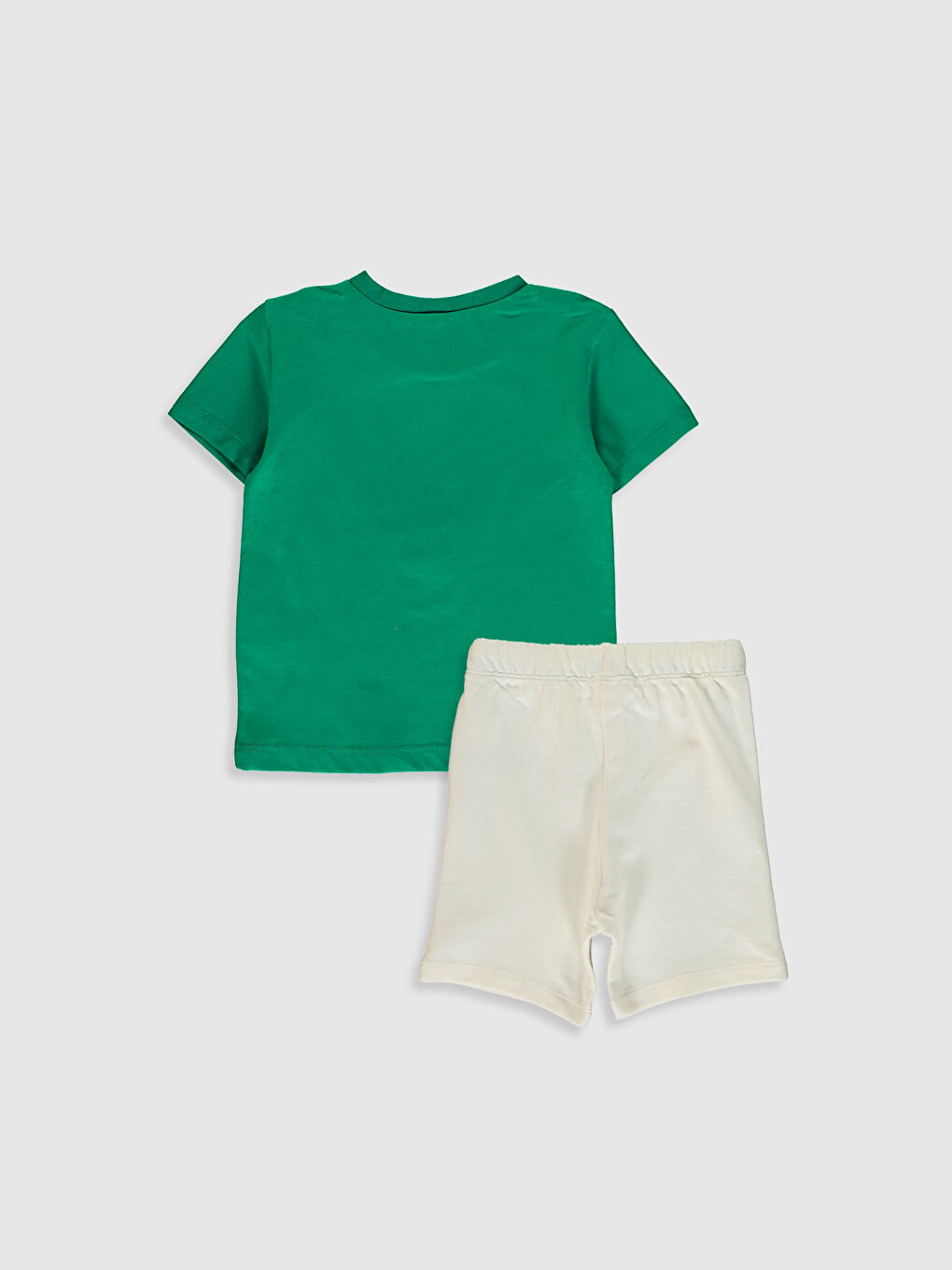 Ensemble T-Shirt et Short Bébé Garçon en Coton Imprimé à Manches Courtes et Col Rond Lot de 2-1
