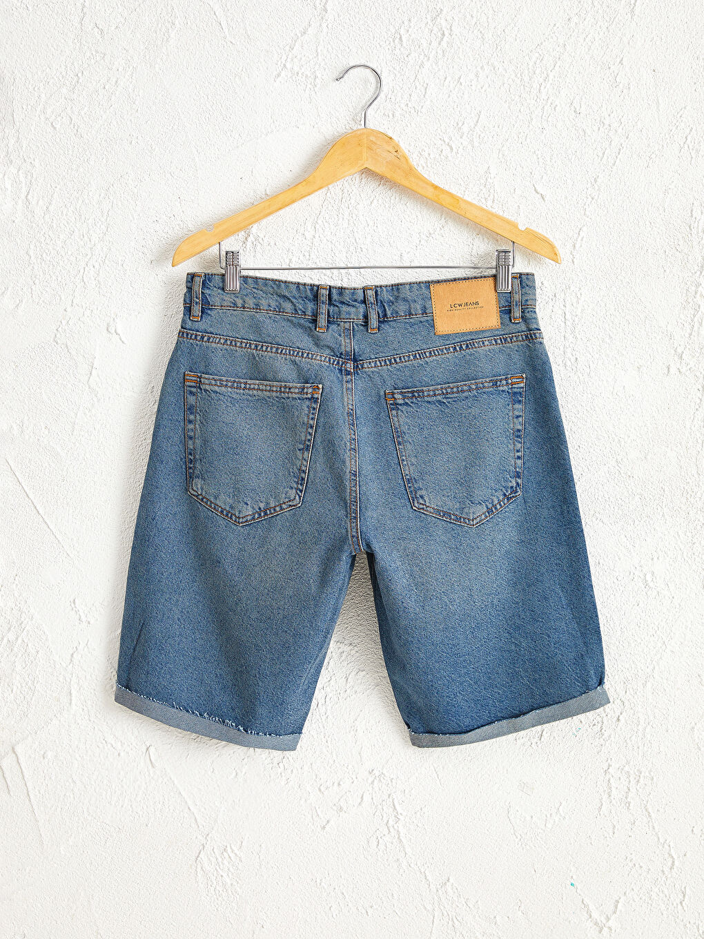 Regular Fit Jean Shorts-1