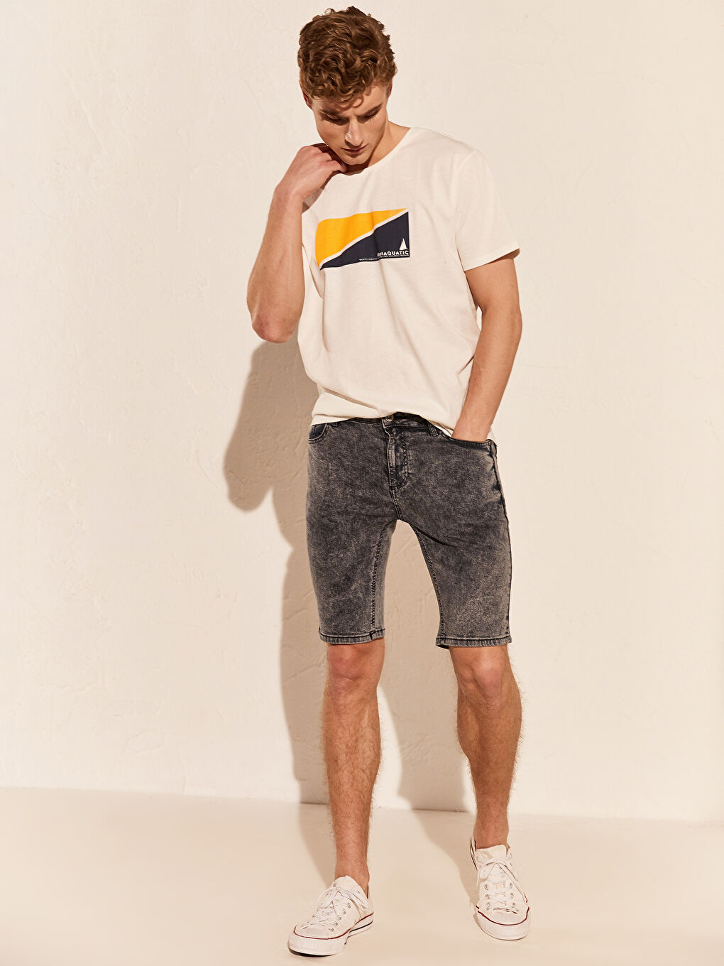 شورت دينيم سكيني فيت للرجال