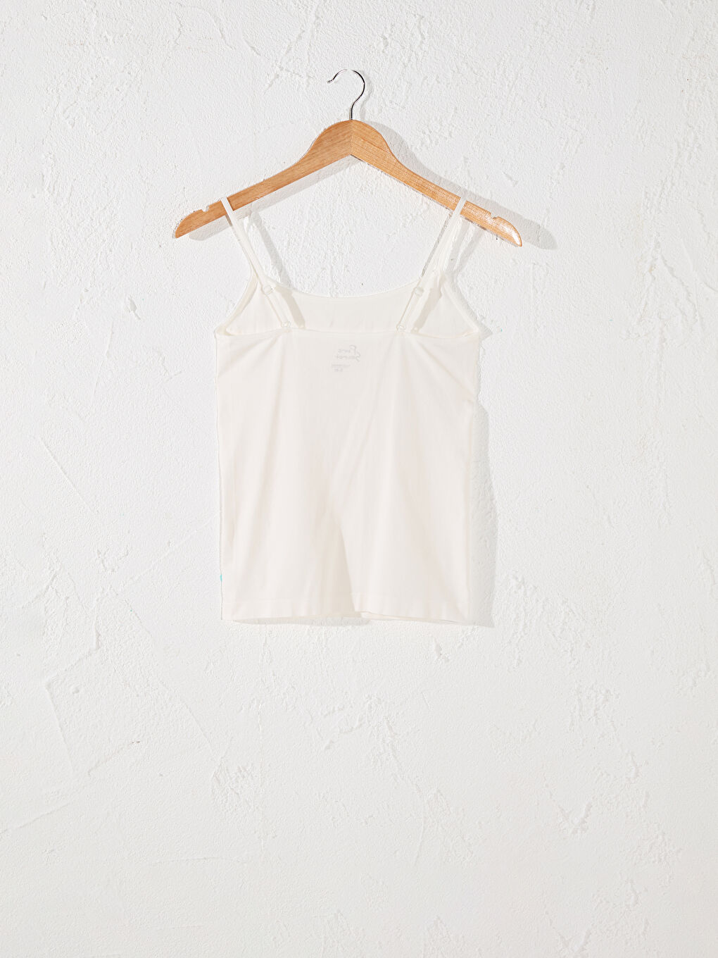 Ekru Kare Yaka Dikişsiz Askılı Atlet-2