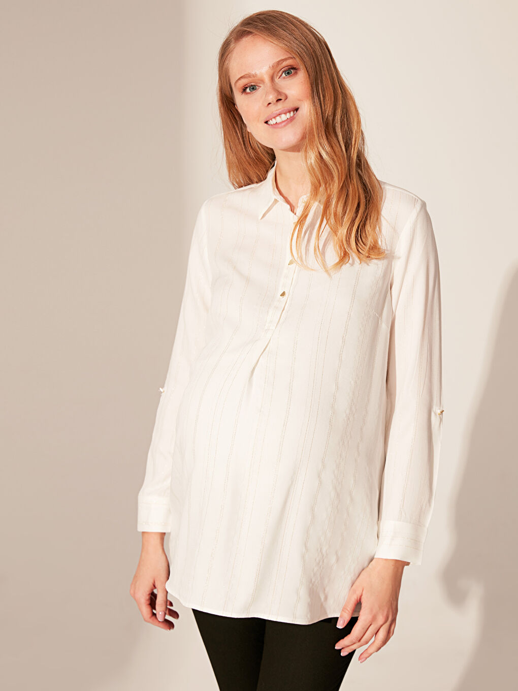 بلوزة حوامل فيسكوز لامعة