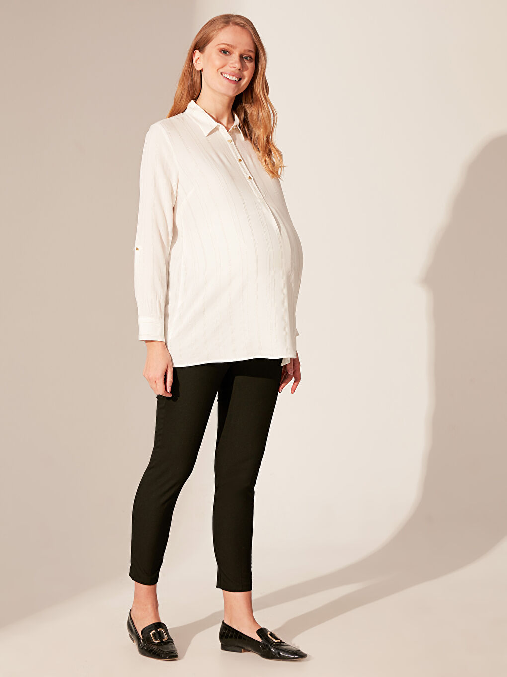 بلوزة حوامل فيسكوز لامعة-1