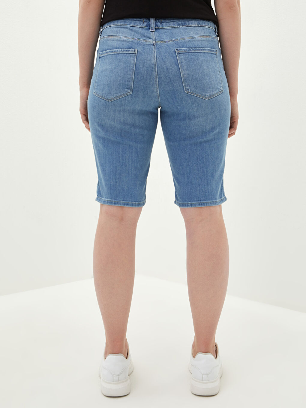 İndigo Kadın Jean Şort-2