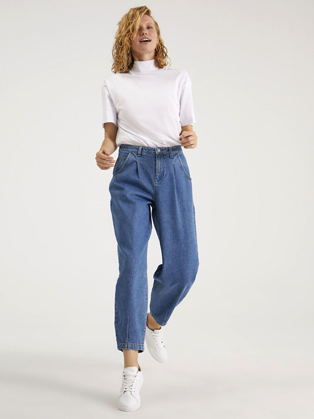 Slouchy Kadın Jean Pantolon-3