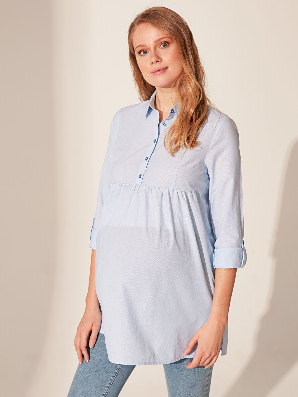 Long Sleeve Maternity Shirt Tunic