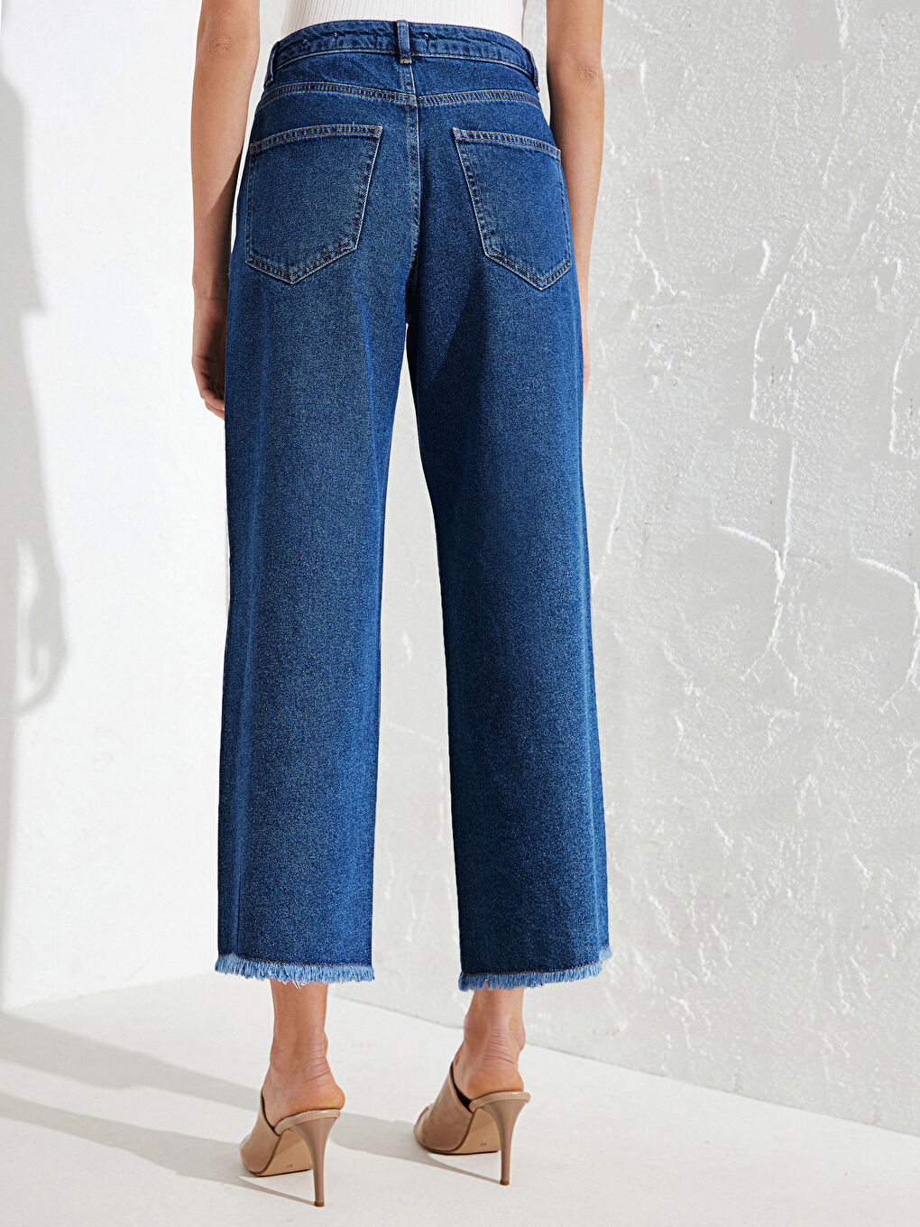 Jean Jambe Large pour Femmes-3