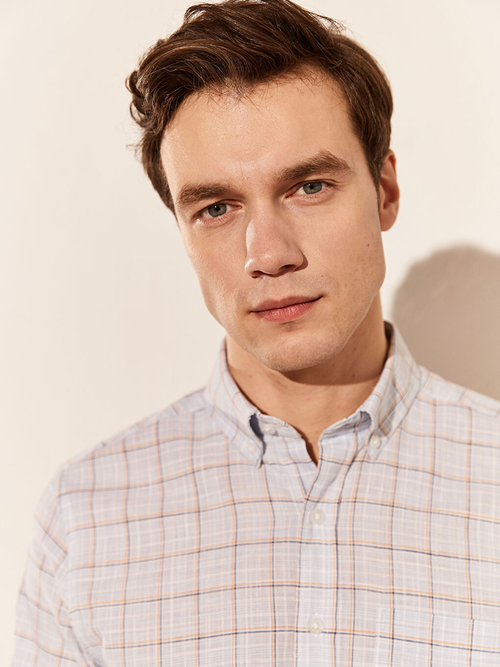 Chemise Écossaise à Manches Longues pour Hommes Coupe Régulière-2