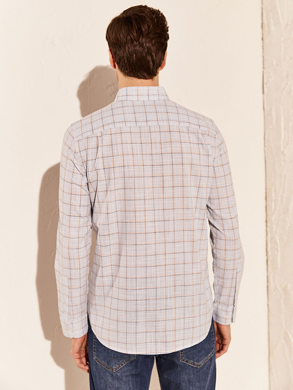 Chemise Écossaise à Manches Longues pour Hommes Coupe Régulière-3