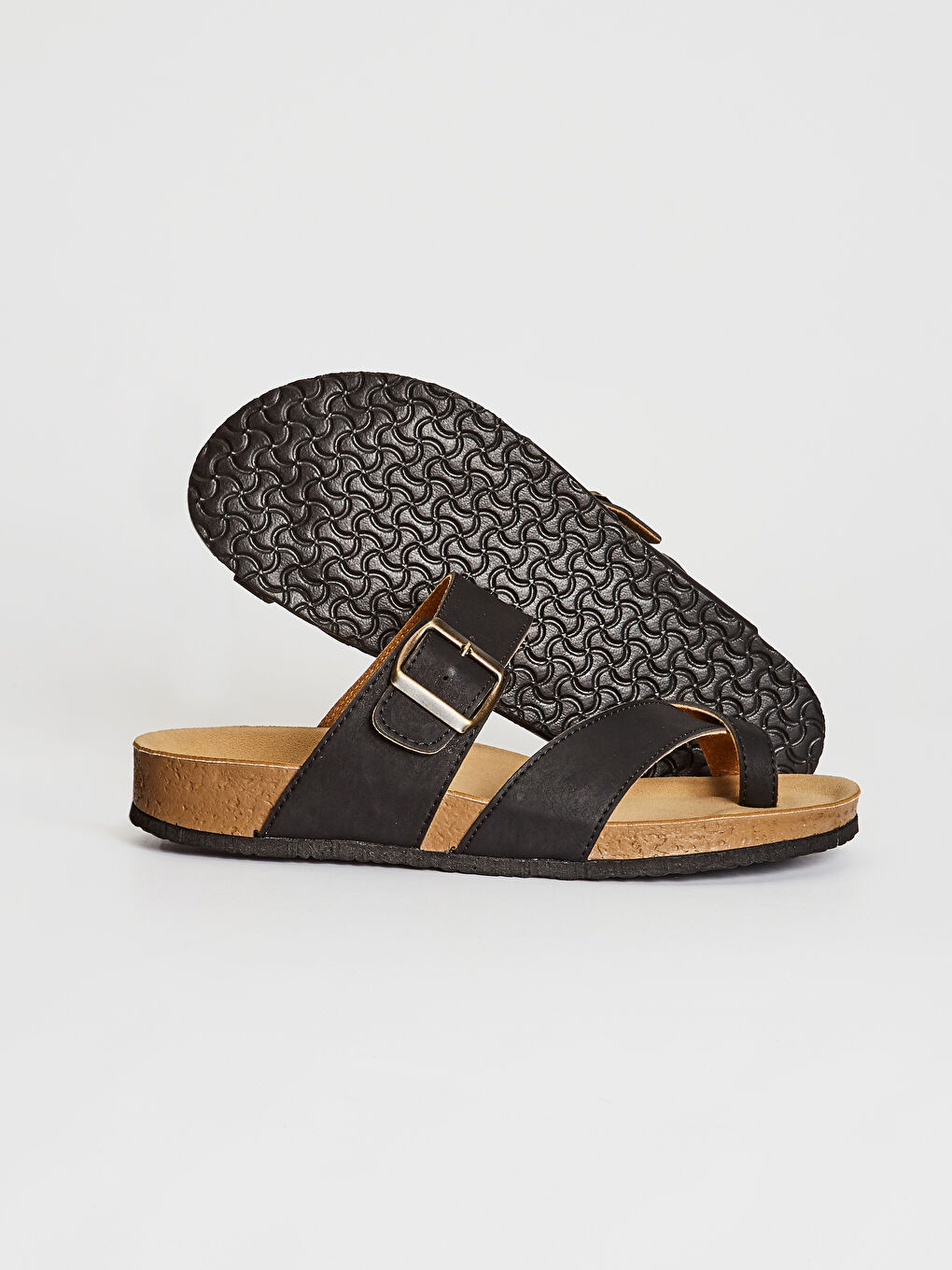 Siyah Erkek Toka Detaylı Park Arası Terlik-2