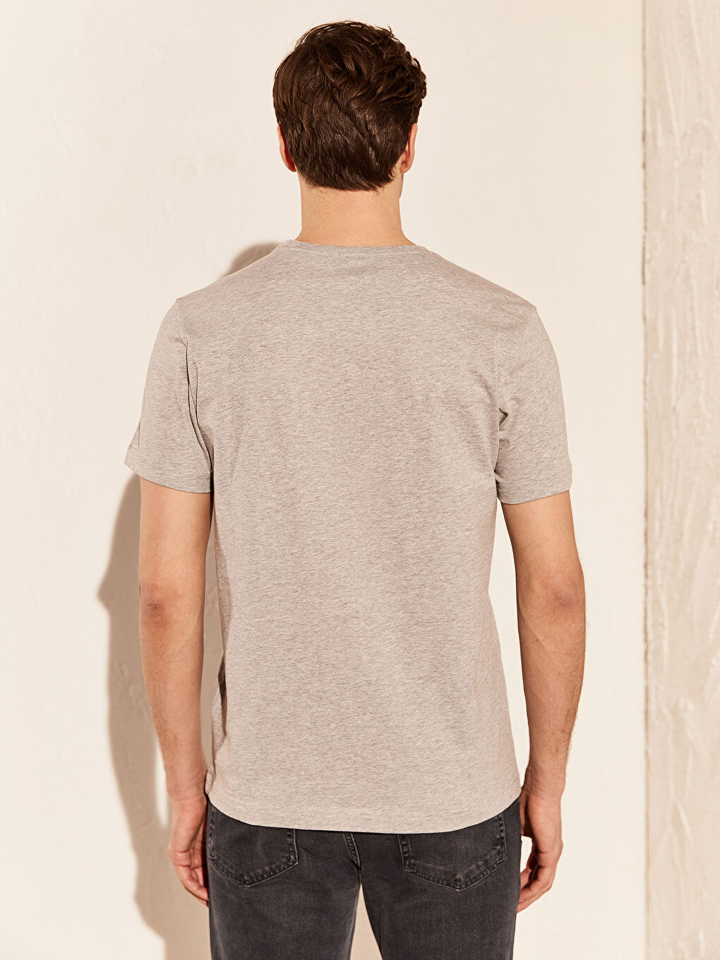 Gri Melanj Tişört-2