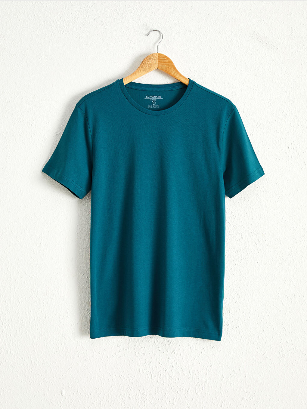 Yeşil Bisiklet Yaka Basic Penye Tişört