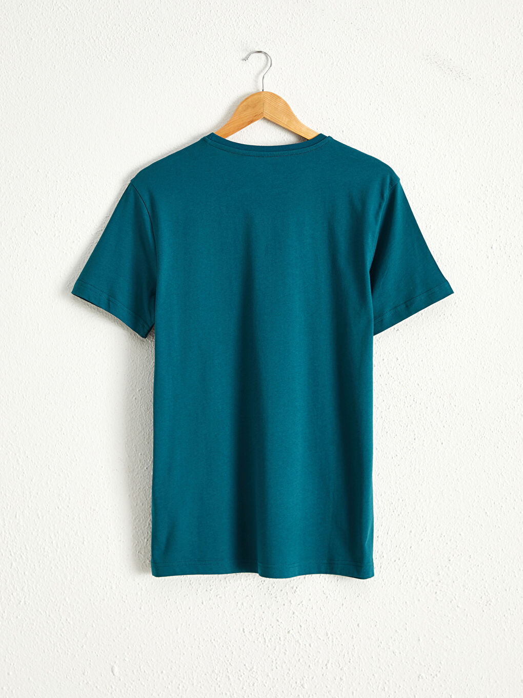 Yeşil Bisiklet Yaka Basic Penye Tişört-2