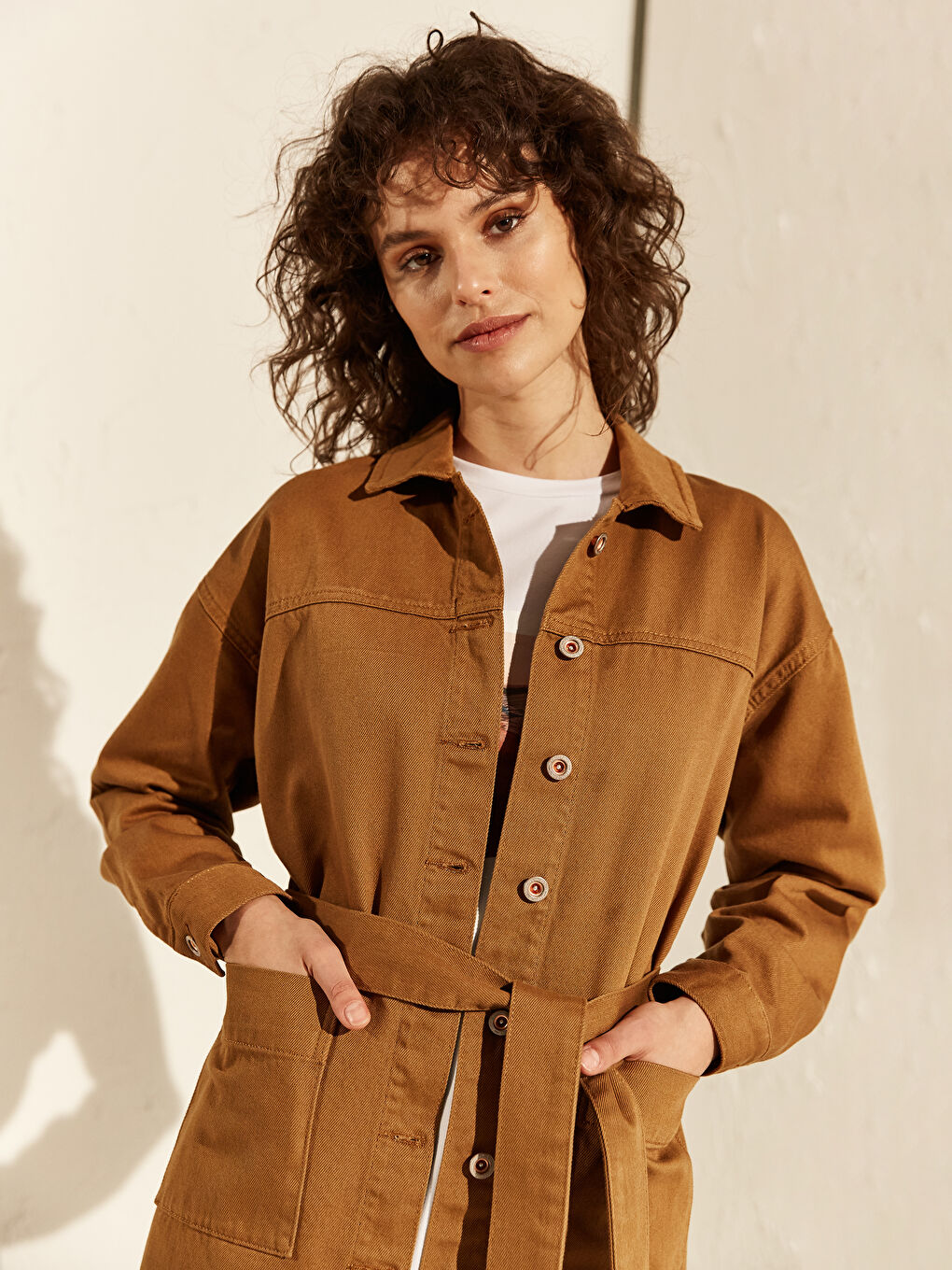 Waistband Maxi Jean Jacket-1