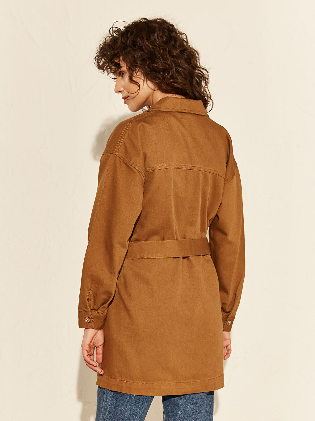 Waistband Maxi Jean Jacket-3