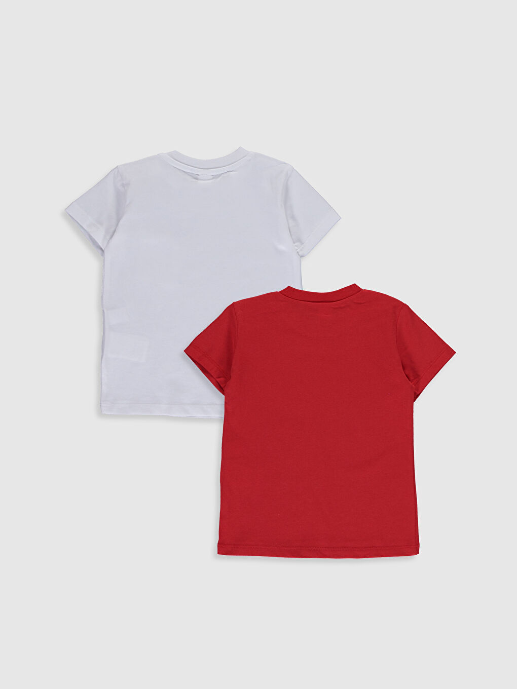 Kırmızı Erkek Bebek Baskılı Pamuklu Tişört 2'li-1