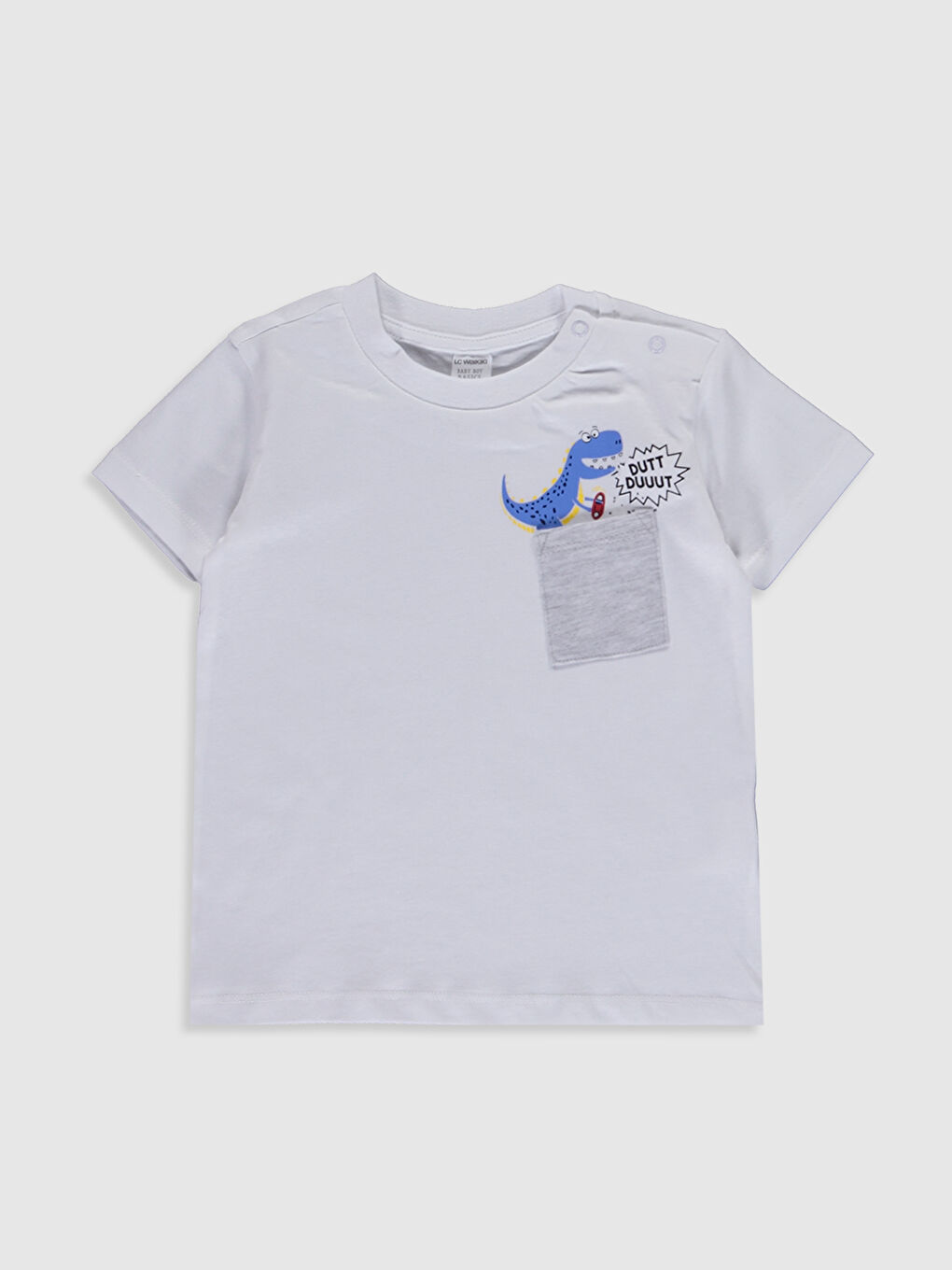 Kırmızı Erkek Bebek Baskılı Pamuklu Tişört 2'li-3